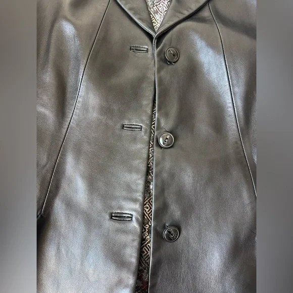 Kenneth Cole Black Leather Jacket New York women’s - Picture 9 of 10